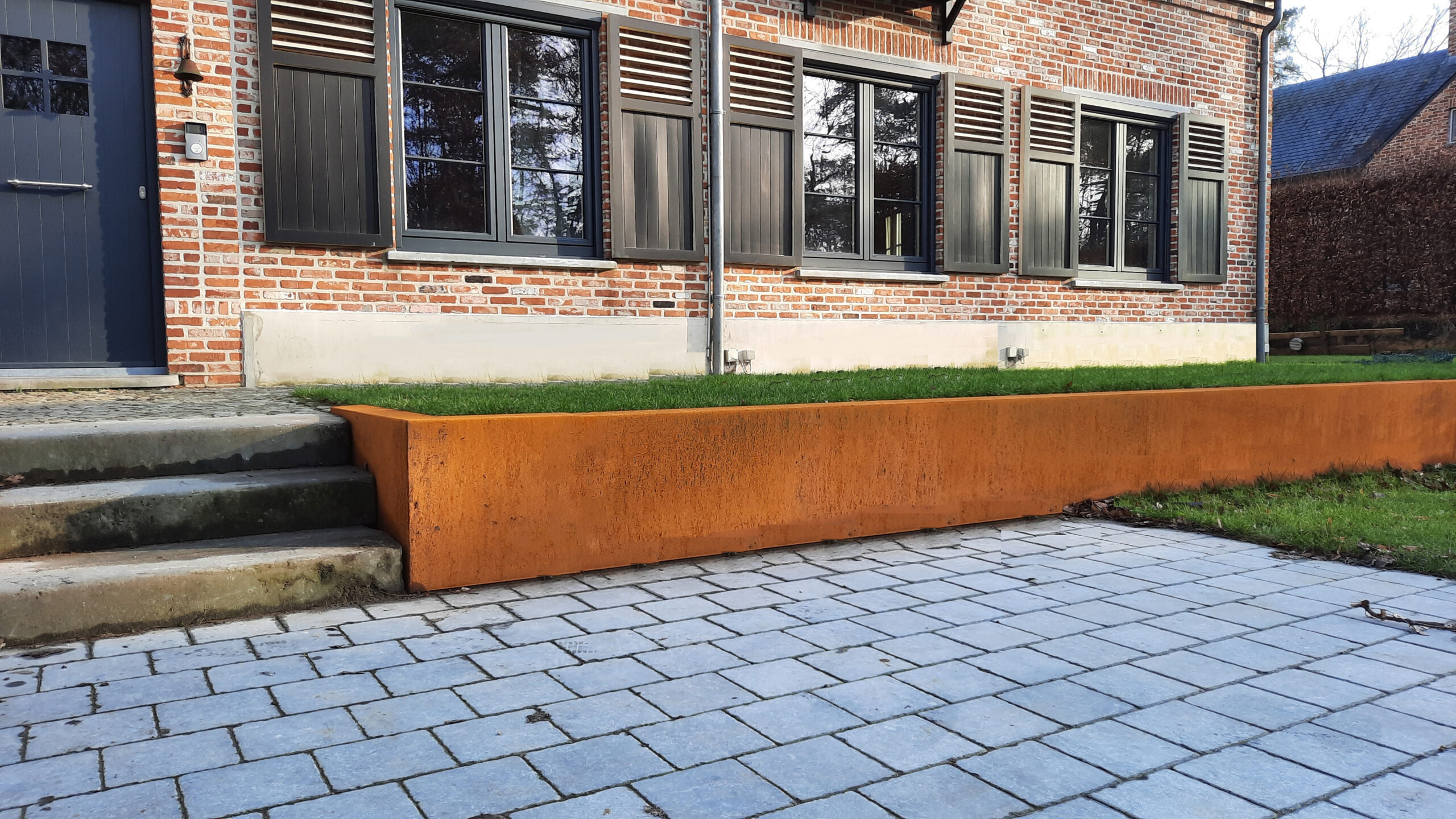 Corten_ Keerwand corten tuin